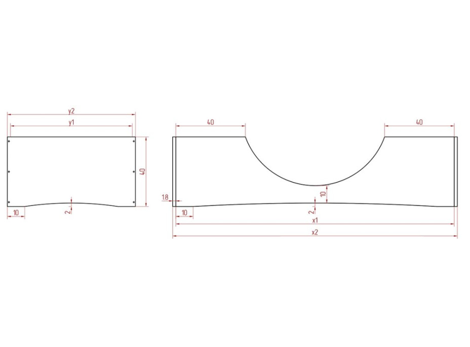 Dětská designová postel z masivu PEPE 2 - 170x90 cm