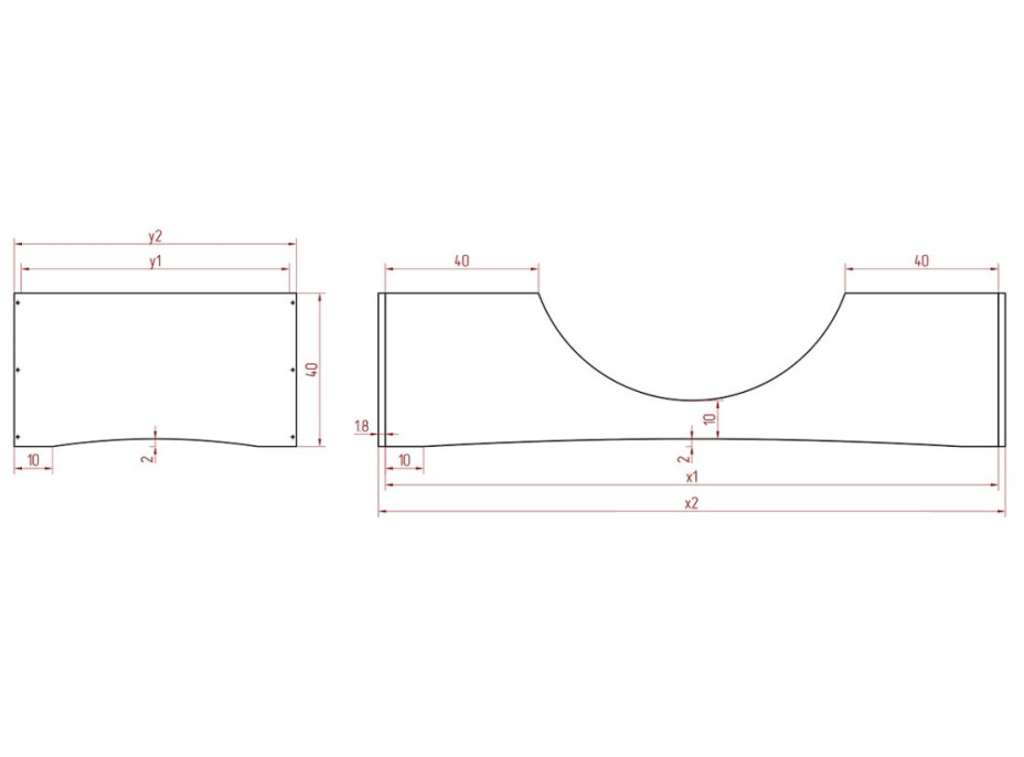 Dětská designová postel z masivu PEPE 2 - 180x90 cm