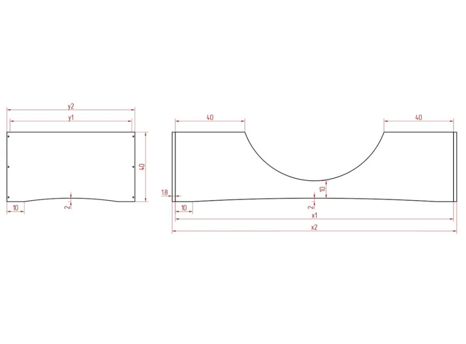 Dětská designová postel z masivu PEPE 2 - 190x90 cm