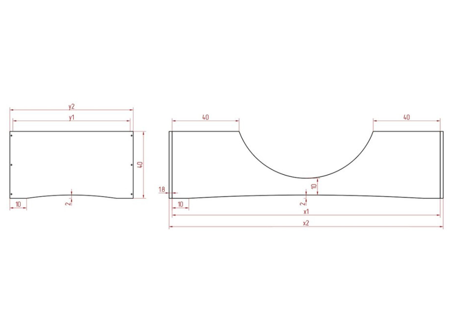 Dětská designová postel z masivu PEPE 2 - 200x90 cm