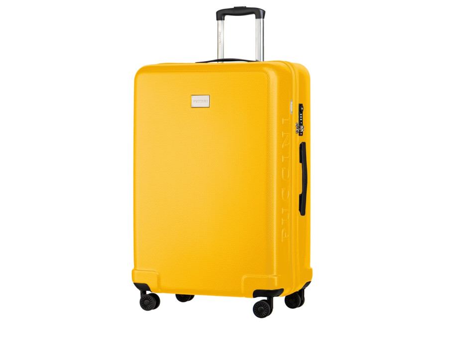 Moderní cestovní kufry PANAMA - žluté - TSA zámek