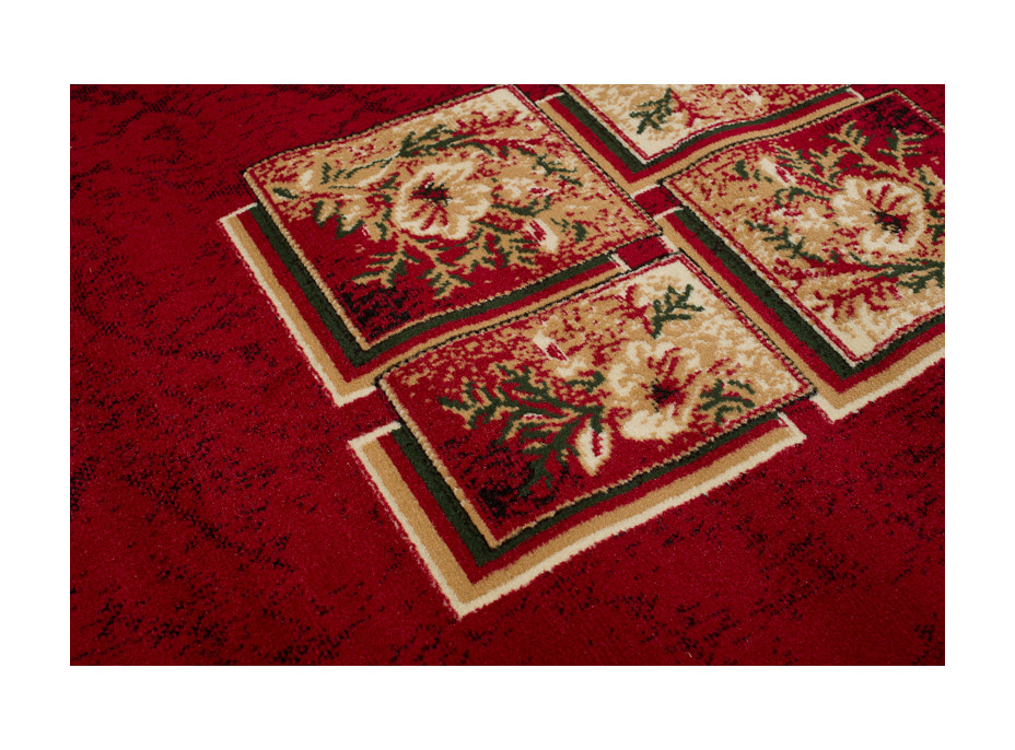 Kusový koberec ATLAS quatro - červený/béžový