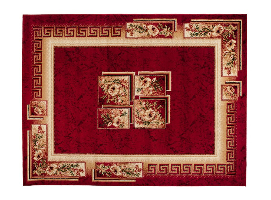 Kusový koberec ATLAS quatro - červený/béžový