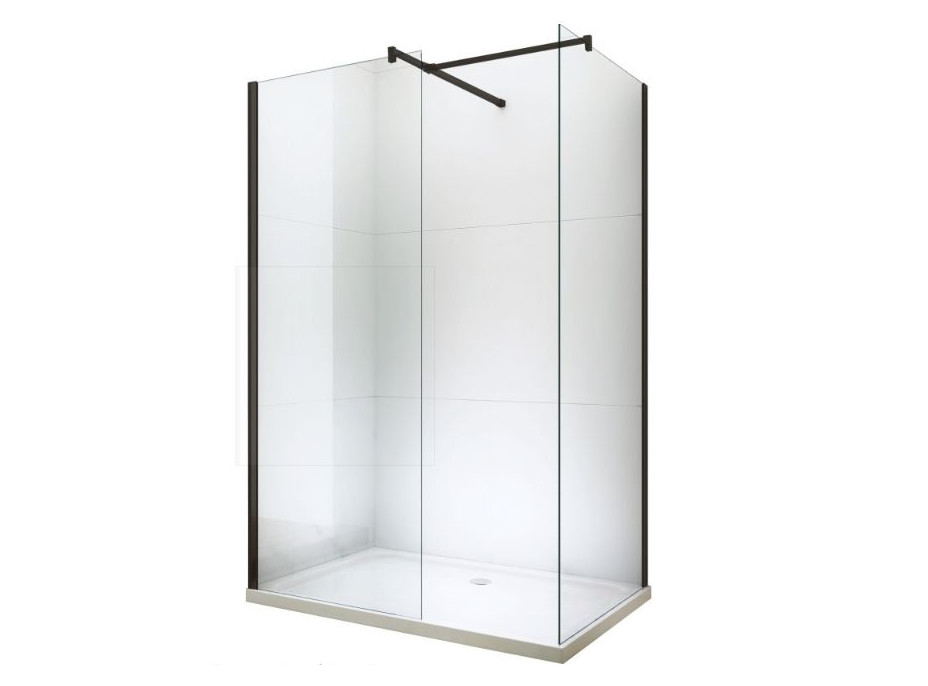 Sprchový kout MEXEN WALK-IN 70x70 cm - BLACK