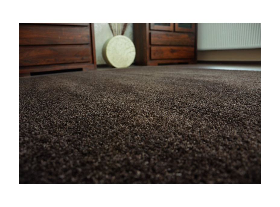 SKLADEM: Kusový koberec SHAGGY MINI - hnědý - 80x150 cm