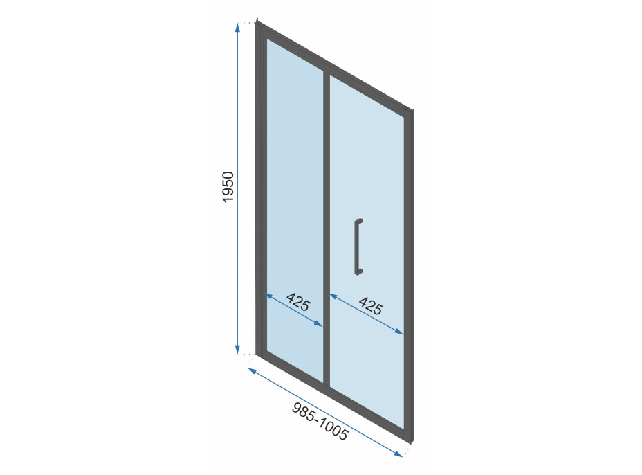 Sprchový kout MAXMAX Rea RAPID fold 100x90 cm - černý