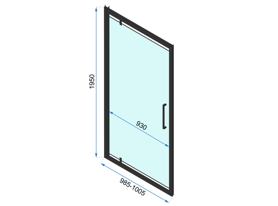 Sprchový kout MAXMAX Rea RAPID swing 100x100 cm - černý