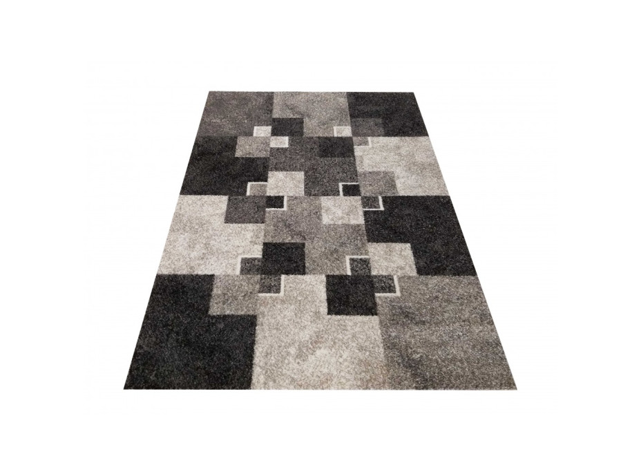Kusový koberec PANNE čtverce - odstíny šedé