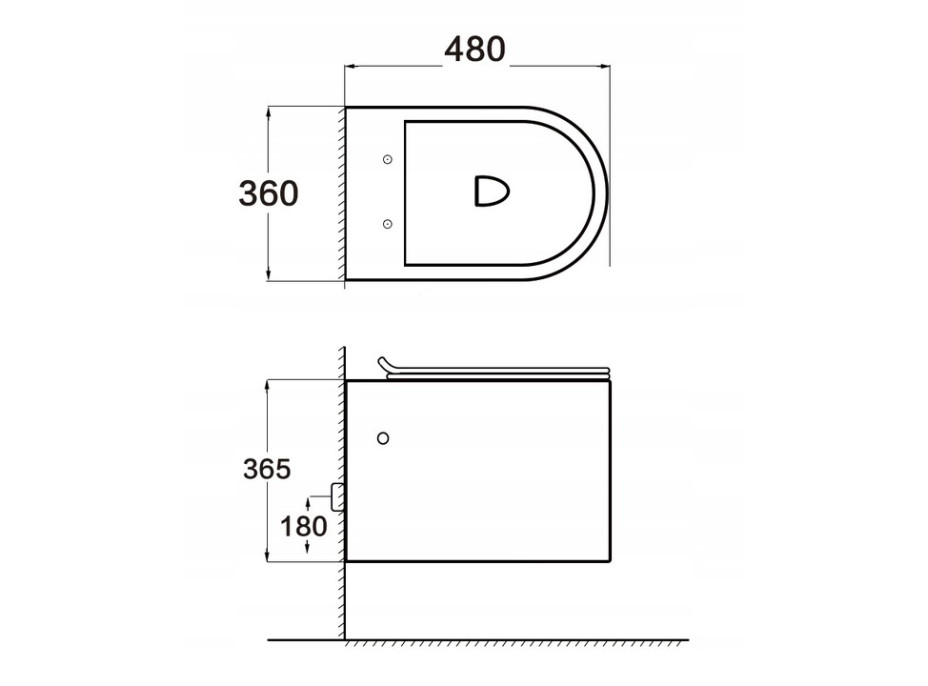 Závěsné WC SOFIA RIMLESS - černé matné + Duroplast sedátko