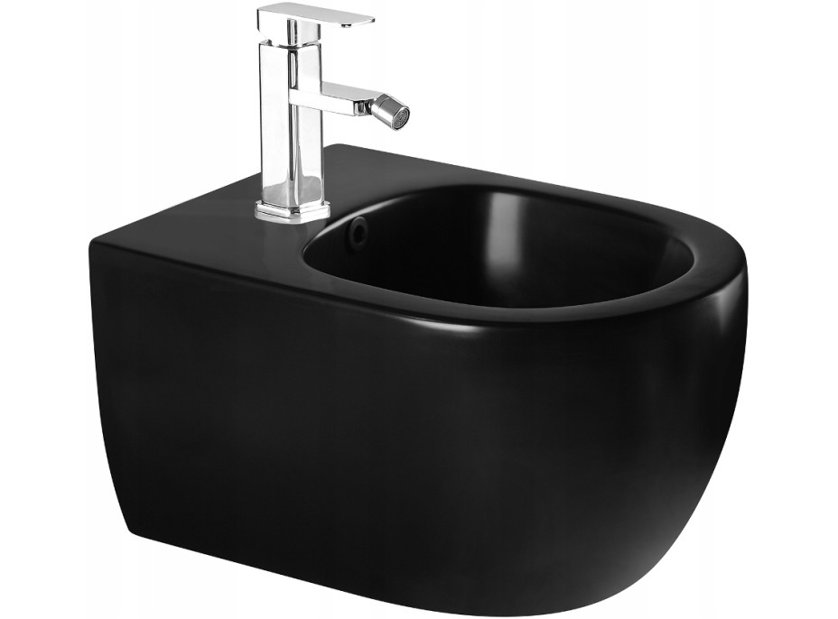 Závěsný bidet MEXEN CARMEN 49 cm - černý matný, 35884985