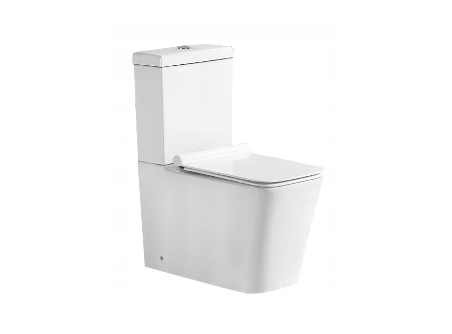 Stojící WC MEXEN CUBE se splachovadlem + Duroplast sedátko - bílé, 31014000