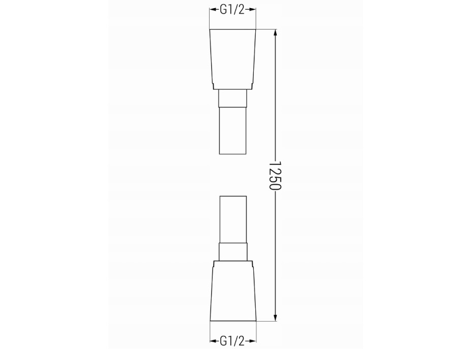 Sprchová hadice MEXEN - hladká - 125 cm - černá matná, 79425-70