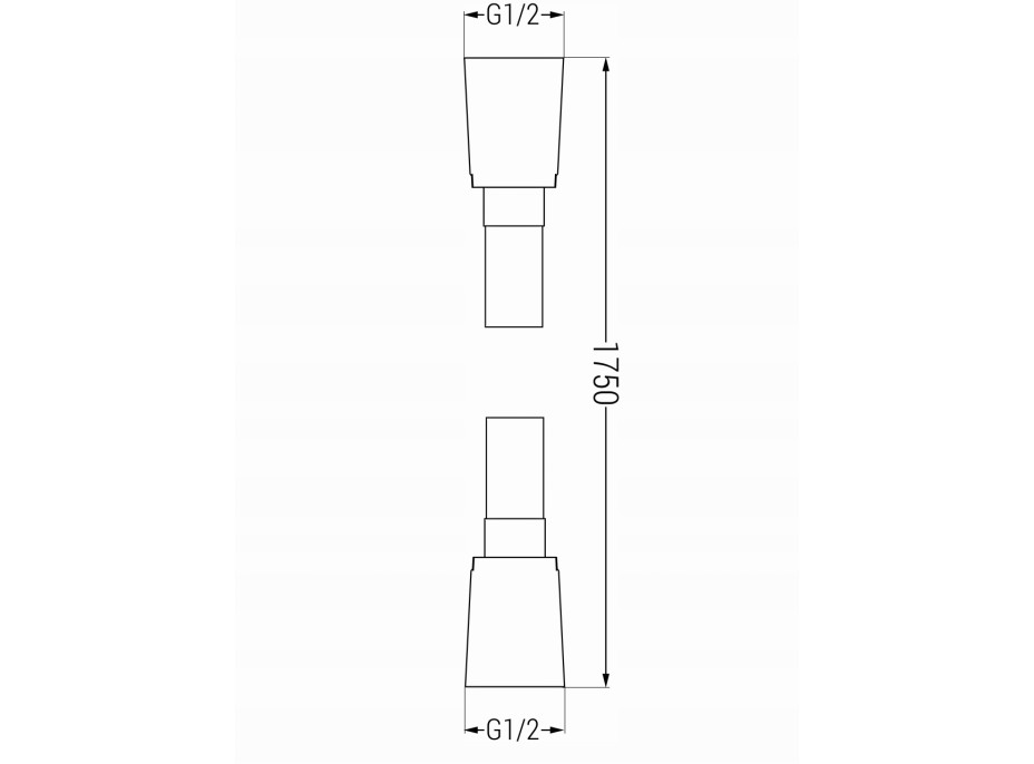 Sprchová hadice MEXEN - hladká - 175 cm - černá matná, 79475-70