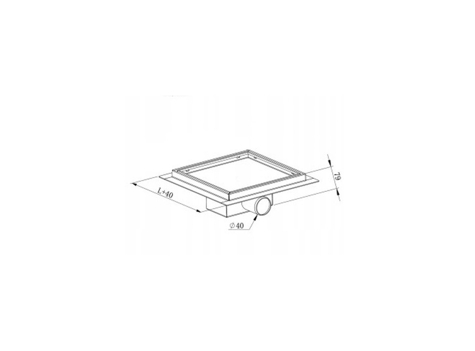 Odtokový sprchový žlab MEXEN FLAT 2v1 - hranatý - 12x12 cm, 1010012