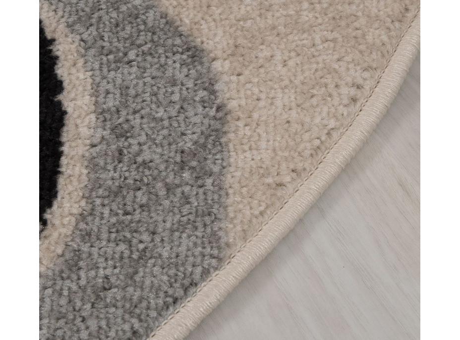 Dětský kulatý koberec Happy M PANDA - bílý