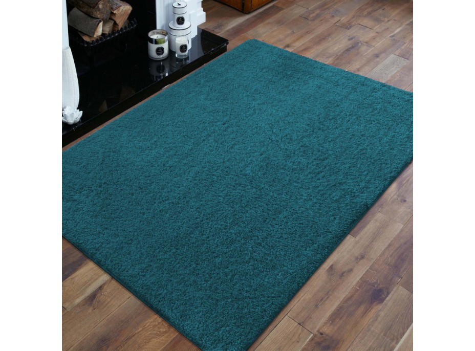 Moderní koberec SHAGGY CAMIL - modrý