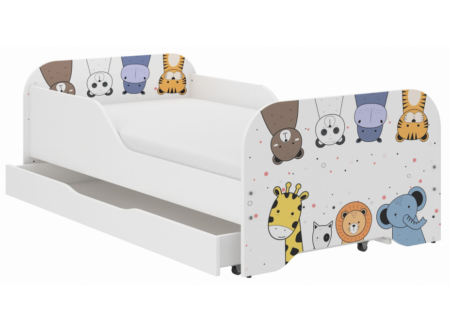 Dětská postel KIM - MINI ZOO 160x80 cm
