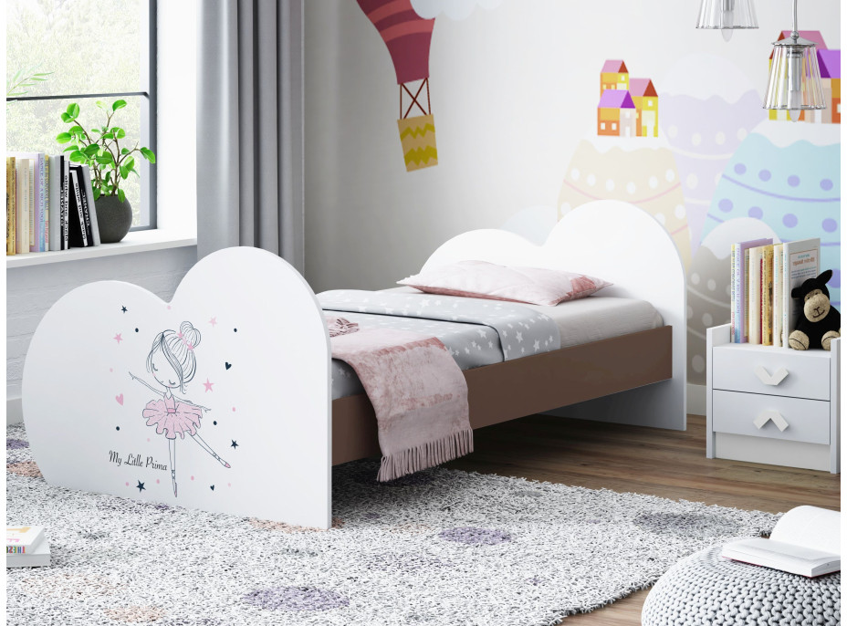 Dětská postel BALETKA 160x80 cm – Růžová + matrace ZDARMA