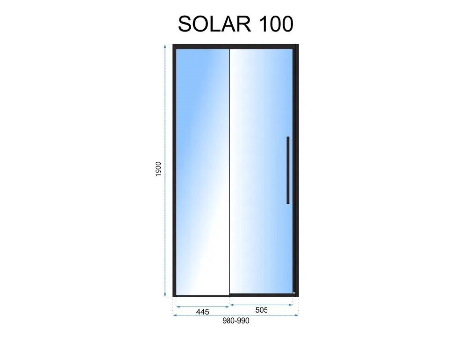 Sprchové dveře MAXMAX Rea SOLAR 100 cm - zlaté