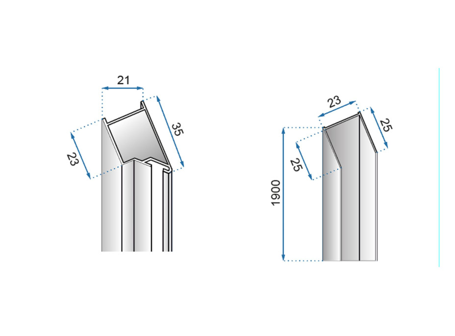 Sprchové dveře MAXMAX Rea MOLIER 90 cm - chromové