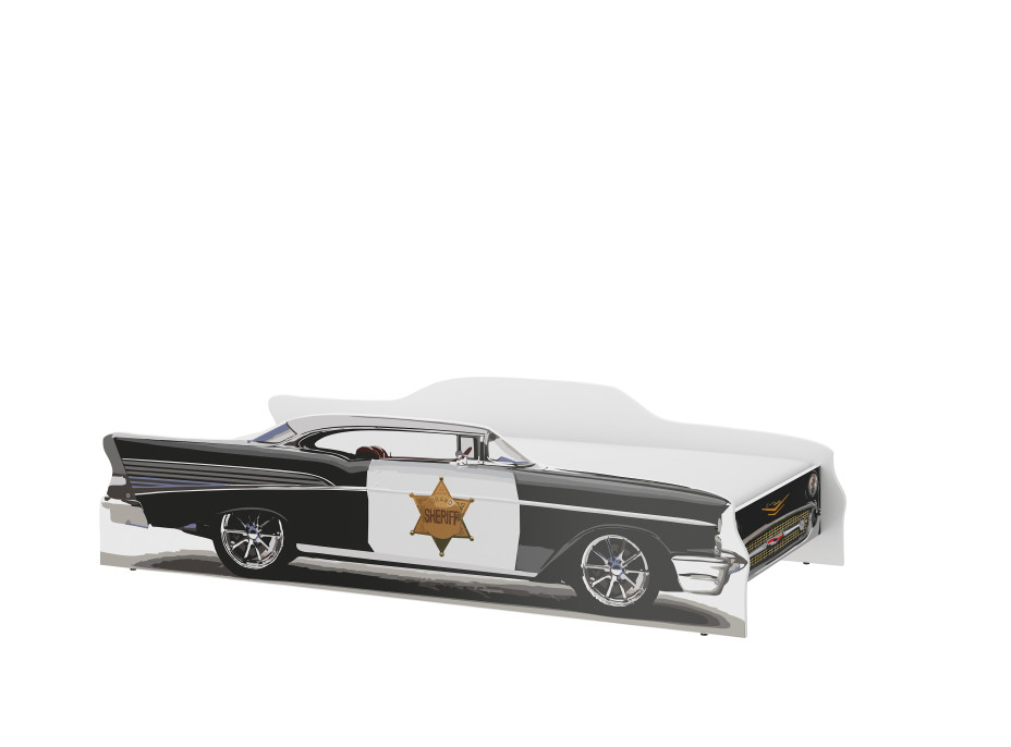 Dětská autopostel SHERIFF 140x70 cm - Chevy Bel Air + MATRACE