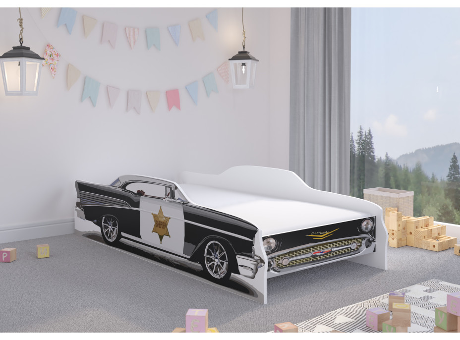 Dětská autopostel SHERIFF 160x80 cm - Chevy Bel Air