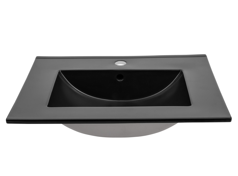 Keramické umyvadlo LAVA BLACK 60 cm DP - černé matné