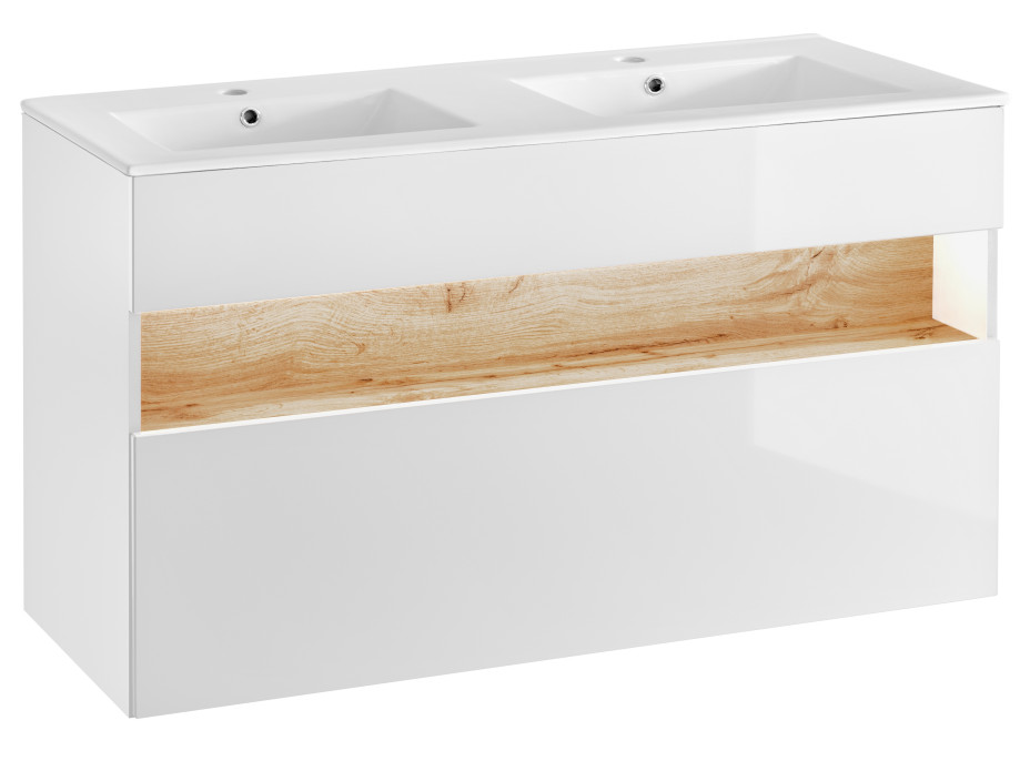 Keramické umyvadlo LAVA WHITE 120 cm - bílé