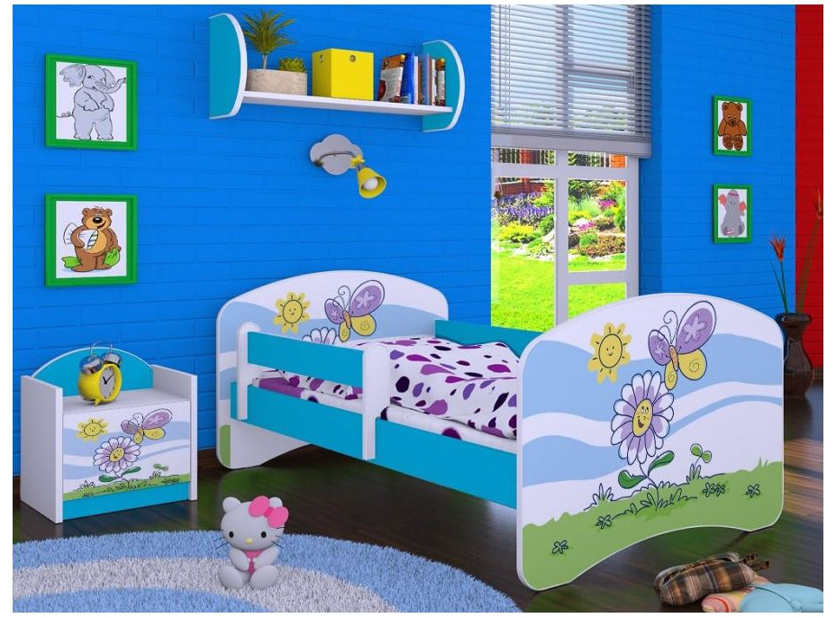 Dětská postel bez šuplíku 180x90cm PALOUČEK - modrá