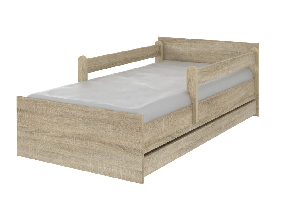 Odnímatelná zábrana k dětské posteli MAX - 2x krátká - světlý dub