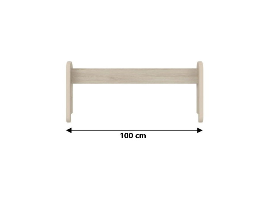 Odnímatelná zábrana k dětské posteli MAX - 1x dlouhá + 1x krátká - bílá - 153 cm