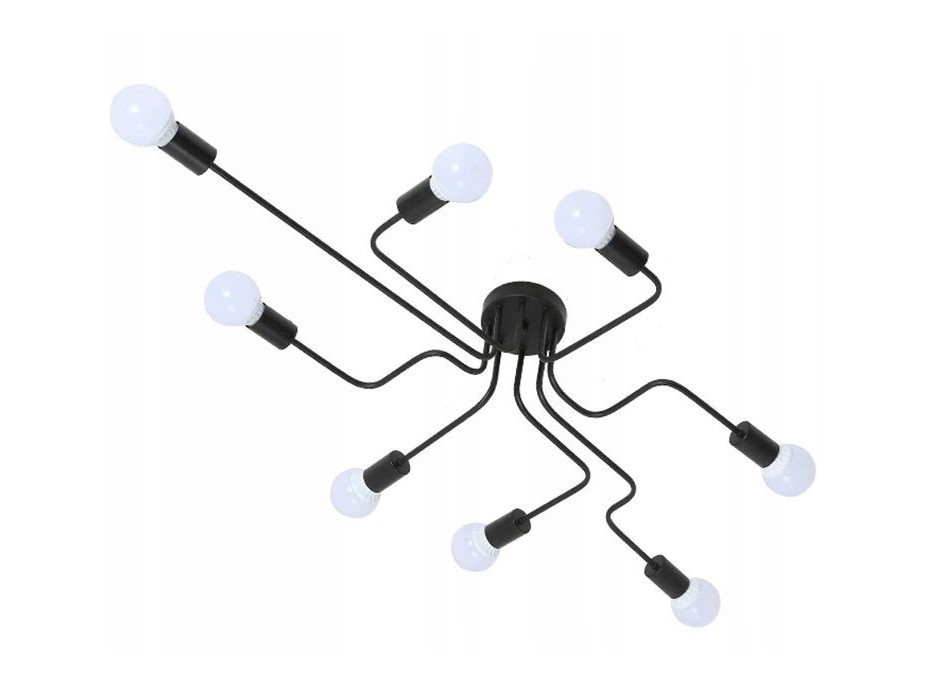 Stropní svítidlo AGARO - 8x E27 - černé