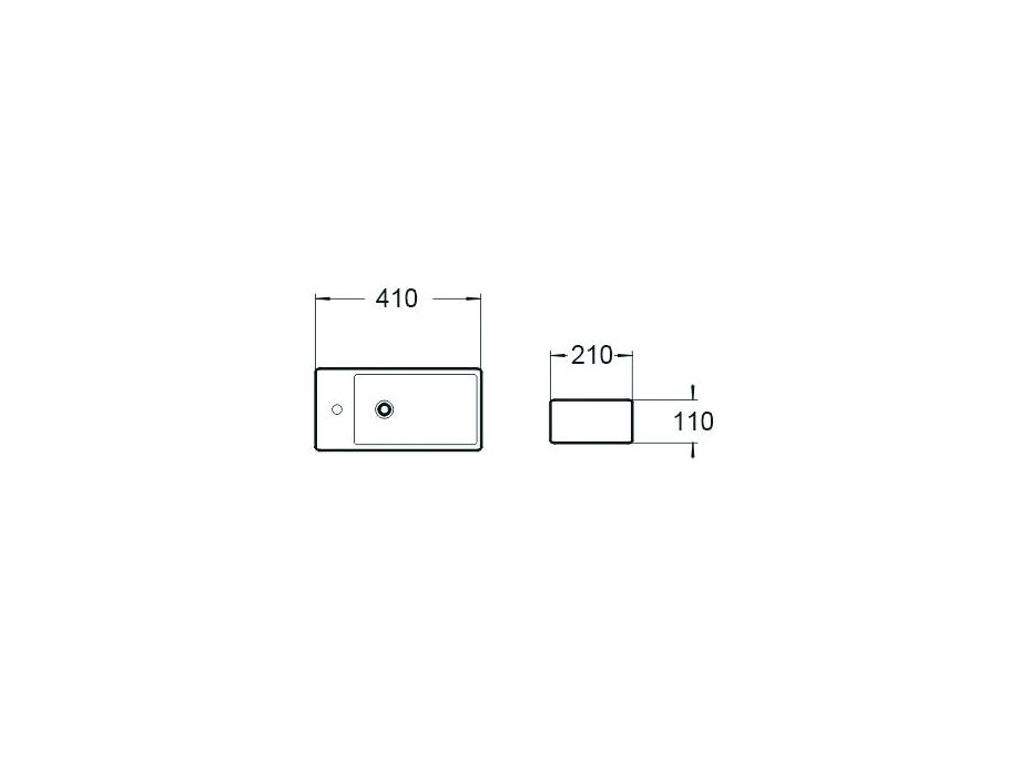 Keramické umyvadlo INEZ 40P, 21484000R