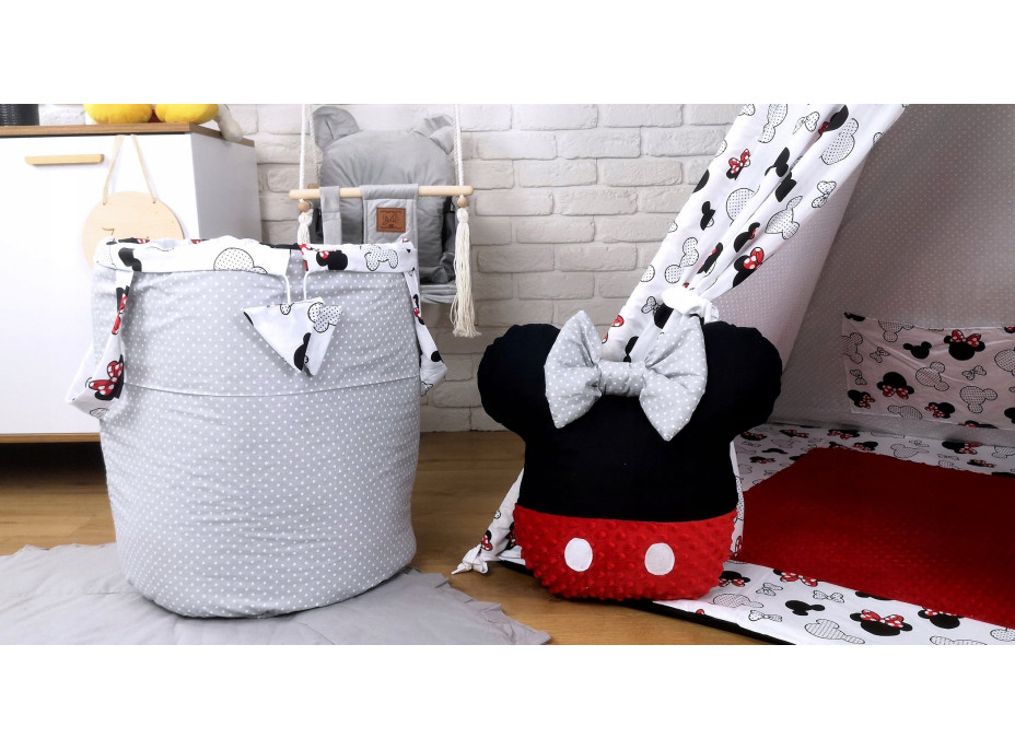 Dětský stan TEEPEE (TÝPÍ) EXCLUSIVE s doplňky - MYŠKA MINNIE - červený