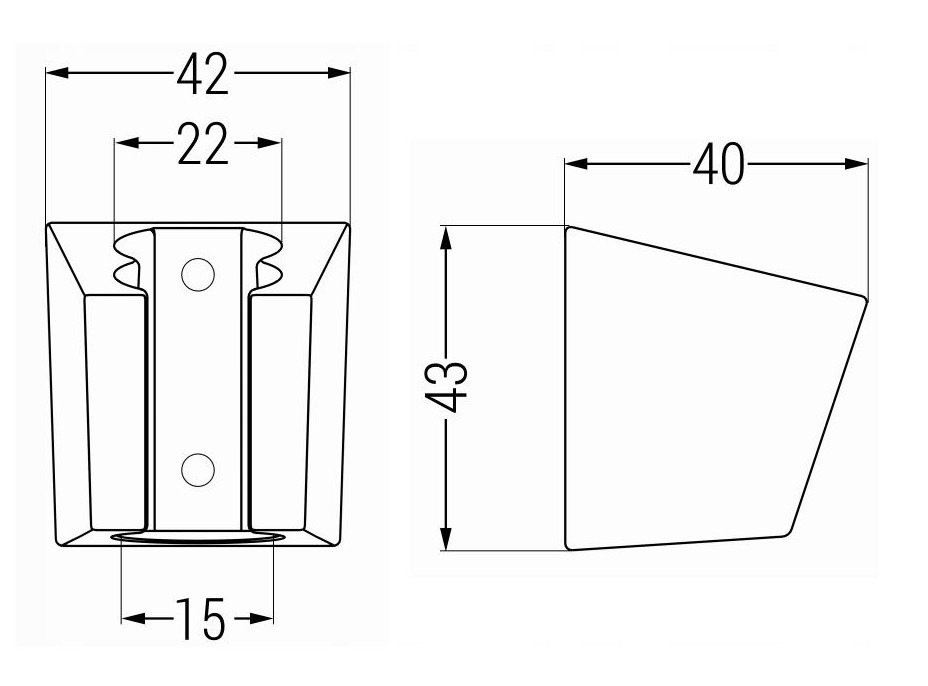 Držák sprchy MAXMAX MEXEN - hranatý - chromový, 79353-00