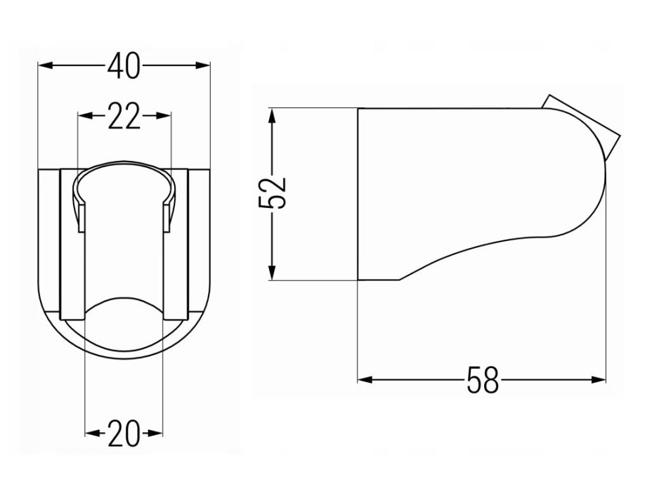 Držák sprchy MAXMAX MEXEN - polohovací - černý, 79354-70