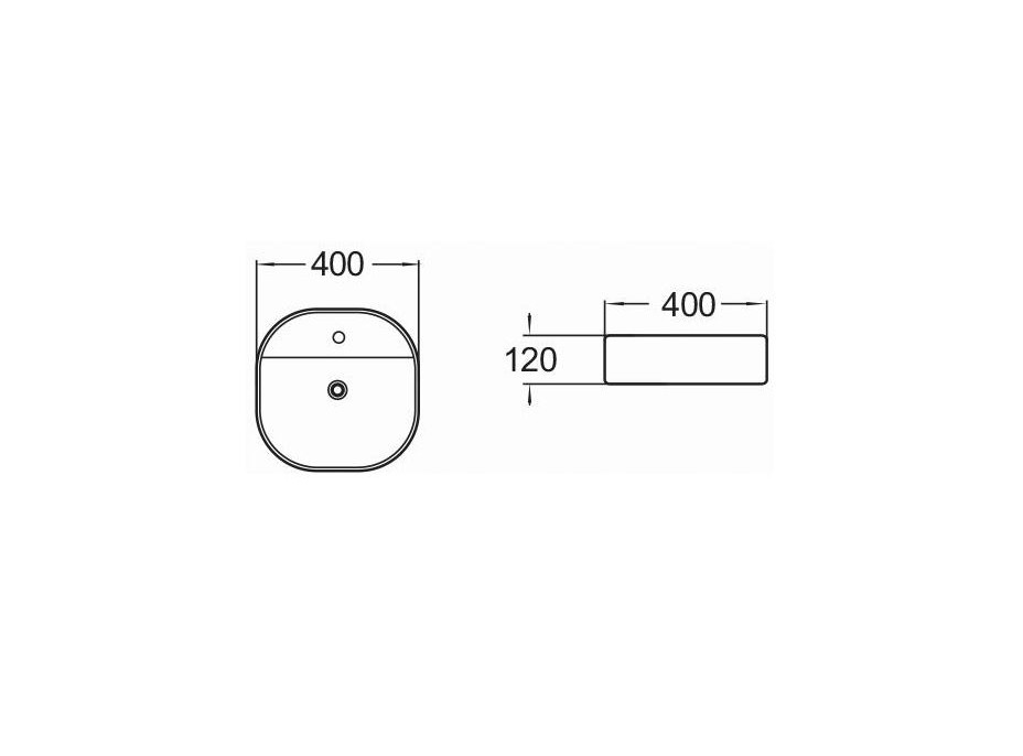 Keramické umyvadlo MAXMAX MEXEN ZITA 40 cm - černé matné, 21874085