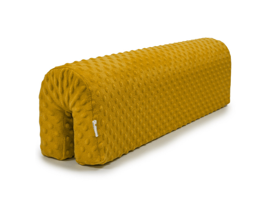 Chránič na dětskou postel MINKY 70 cm - hořčicově žlutý
