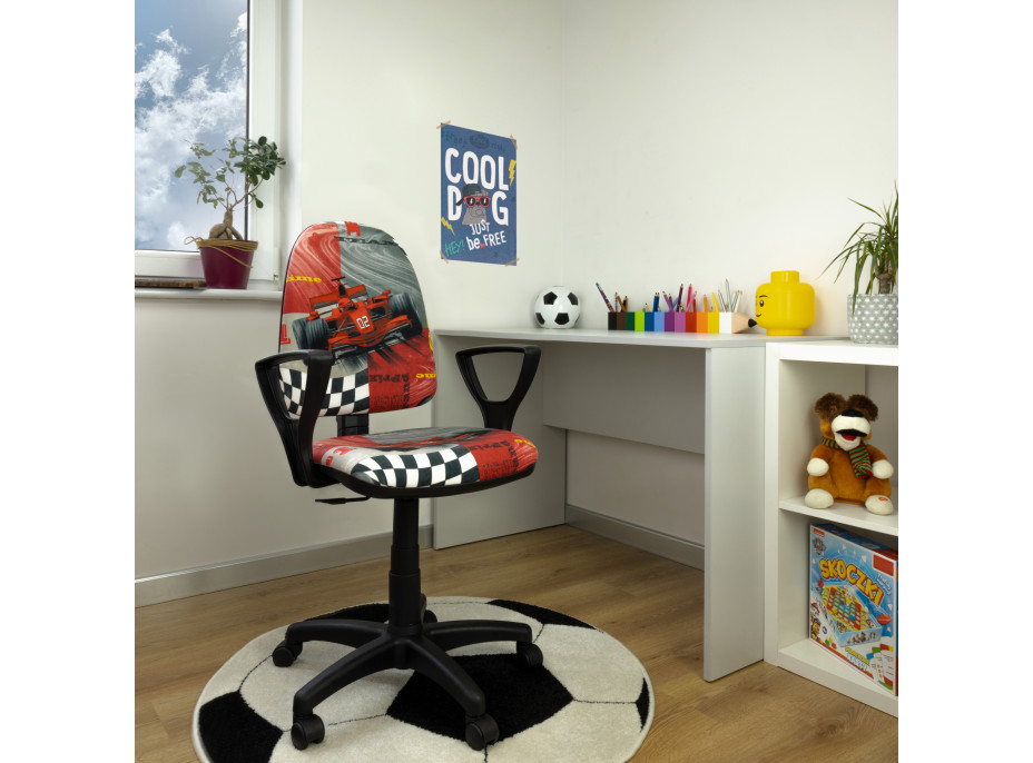 Dětská otočná židle BRANDON - FORMULE červená