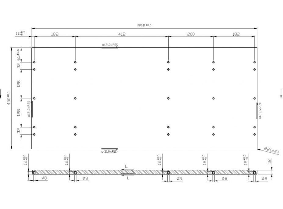 Deska na skříňku pod umyvadlo CERSANIT MODUO 100 cm - dub (S590-024)