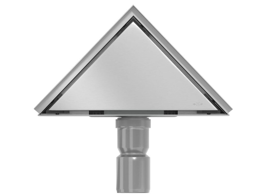 Trojúhelníkový rohový sprchový žlab MEXEN FLAT 2v1 - 20 cm, 1010320