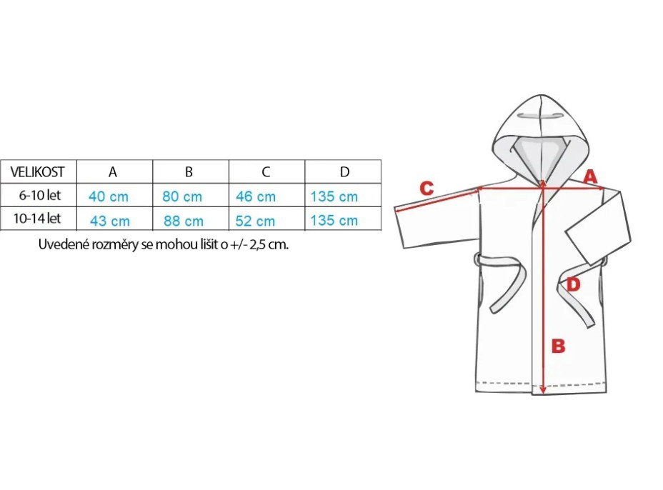 Dětský župan KIDS - myška - 6-10 let