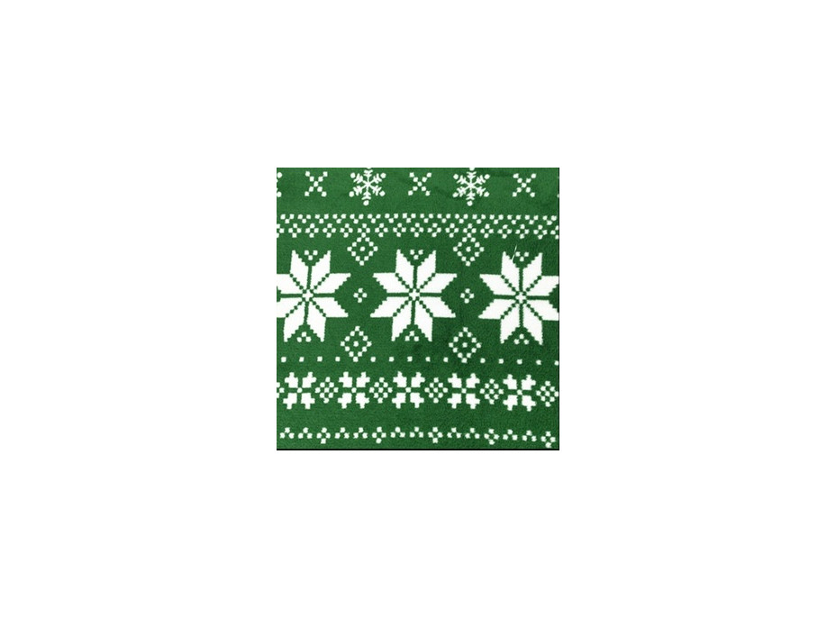 Deka NORDIC 150x200 cm - vánoční vzor - zelená