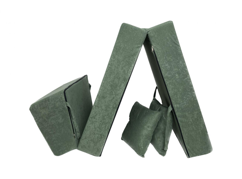 Rozkládací molitanové křeslo (matrace) AVA - zelené
