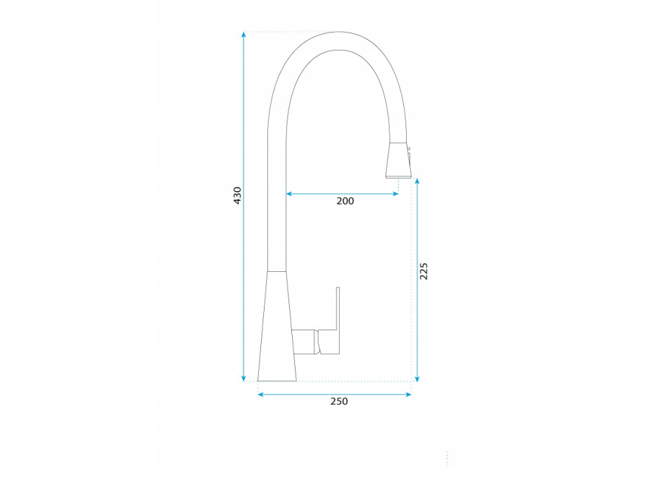 Kuchyňská baterie REA MILD s výsuvnou sprchou - černá