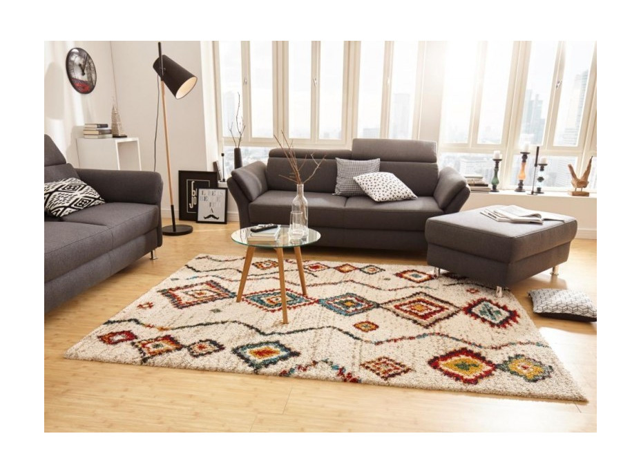 Kusový koberec Nomadic 102693 Geometric Creme