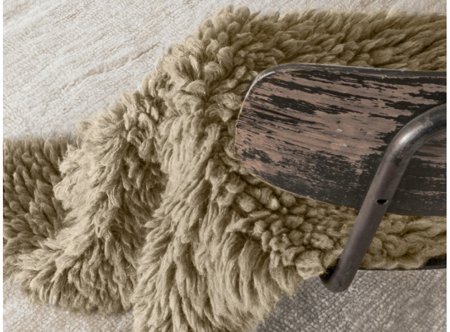 Vlněný koberec Woolly - Sheep Beige