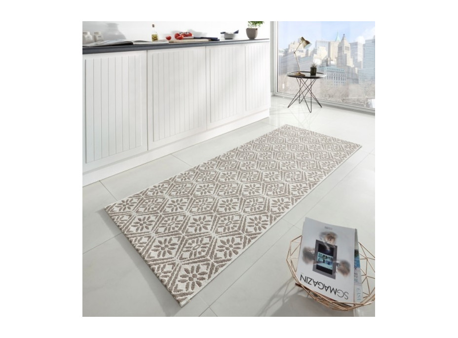 Běhoun Soho 102800 Beige-Creme 80x200 cm