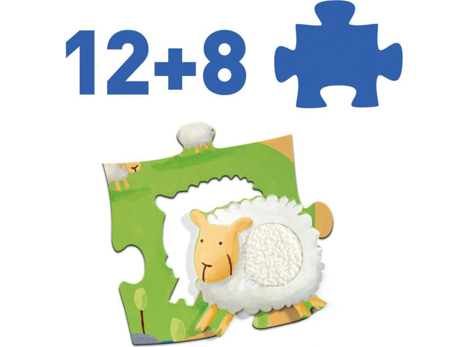 DJECO Hmatové vkládací puzzle Farma