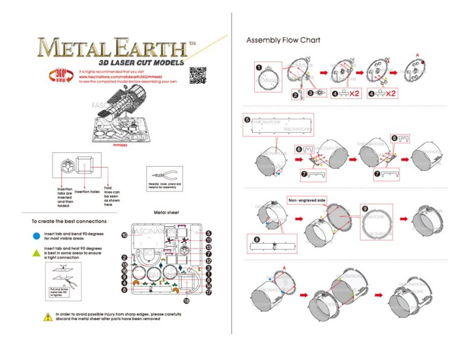 METAL EARTH 3D puzzle Hubbleův teleskop